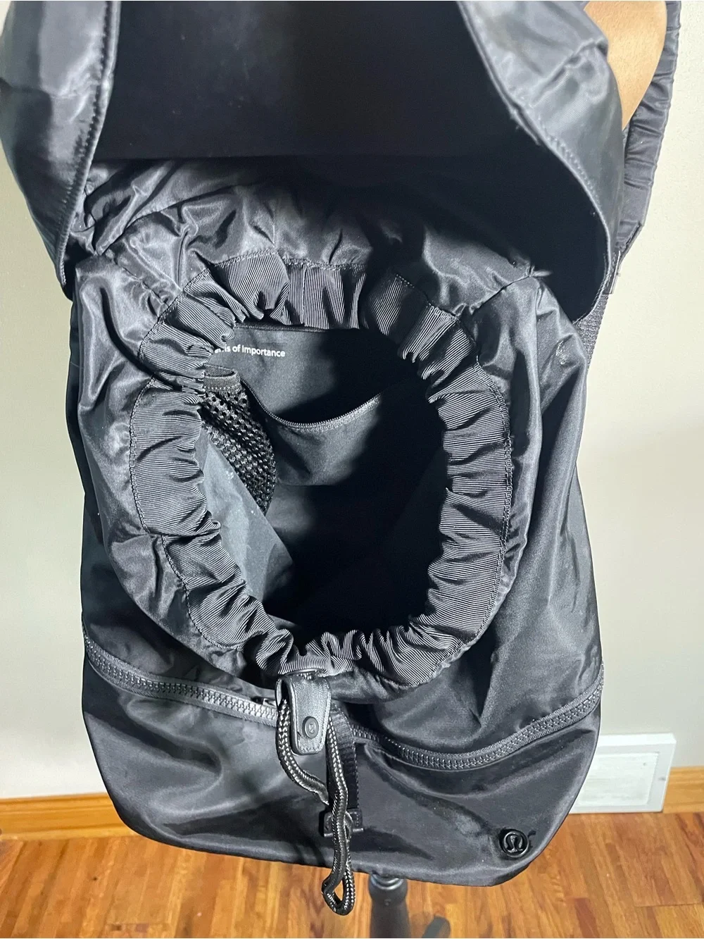 lululemon Go Lightly Rucksack Black Backpack with Front Buckle